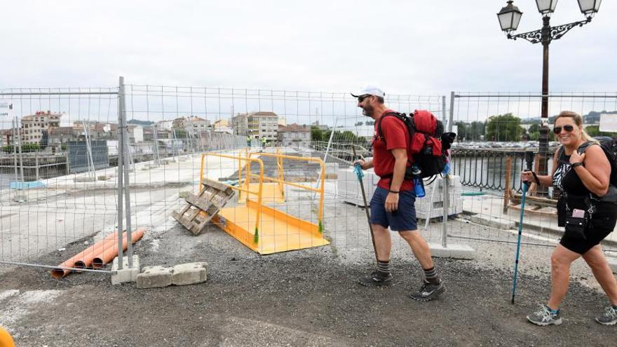 Comienzan las obras en la cabecera sur del puente de O Burgo