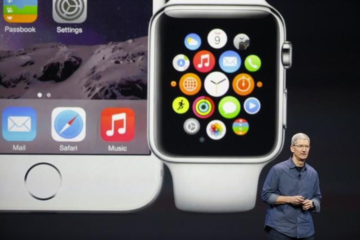 Tim Cook durant la seva intervenció d’aquest dilluns a San Francisco.