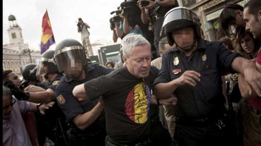 Cinto detenidos en Madrid en las protestas republicanas
