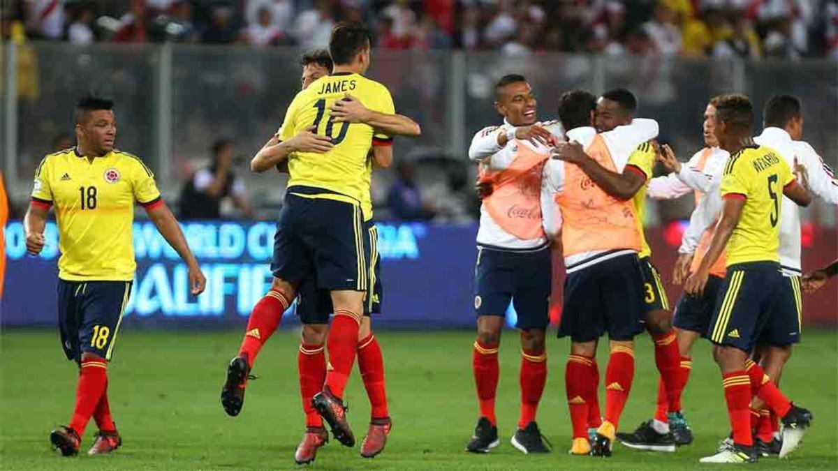 Los jugadores de Colombia celebraron la clasificación para el Mundial