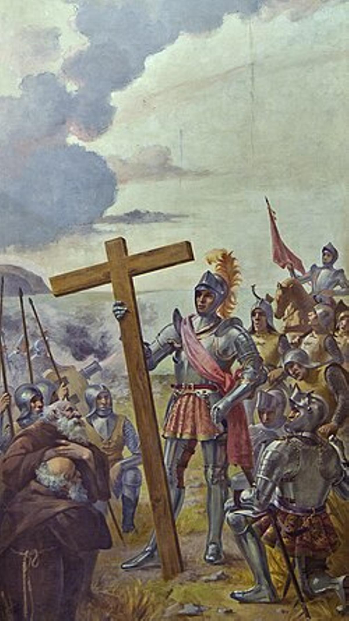 Alonso Fernández de Lugo poniendo la Cuz en Añazo