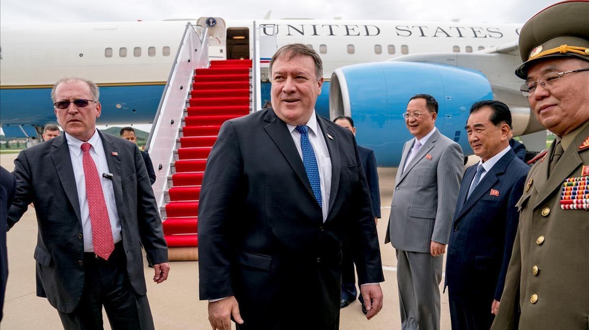 zentauroepp44168797 u s  secretary of state mike pompeo arrives at sunan interna180706100217