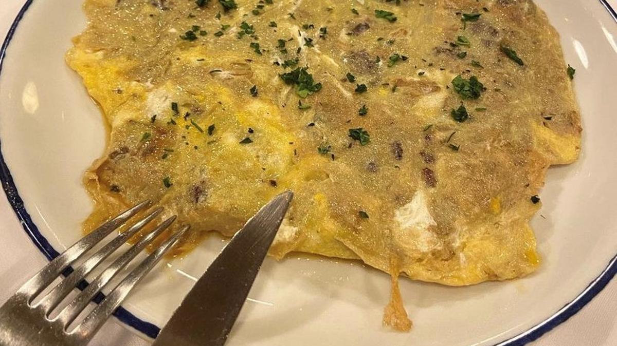 Tortilla de alcachofas de Can Saia. 