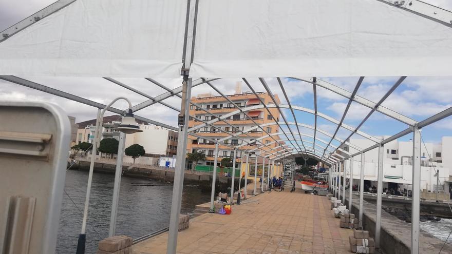 La vela latina transforma por primera vez el muelle de Arinaga