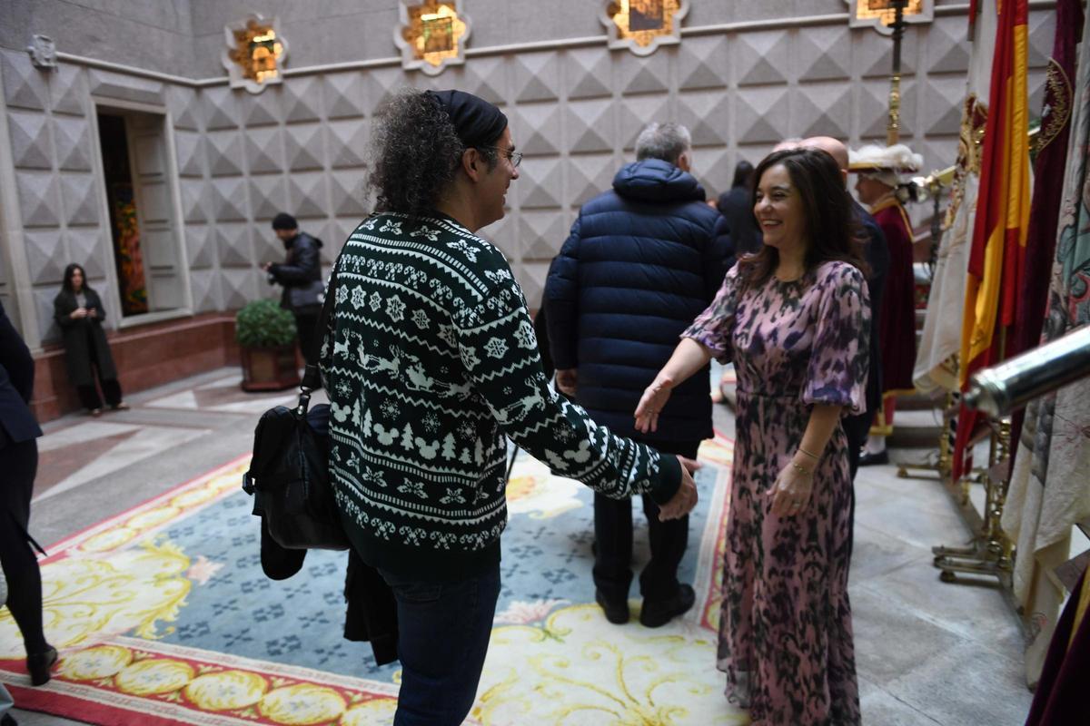 Recepción de Navidad en María Pita