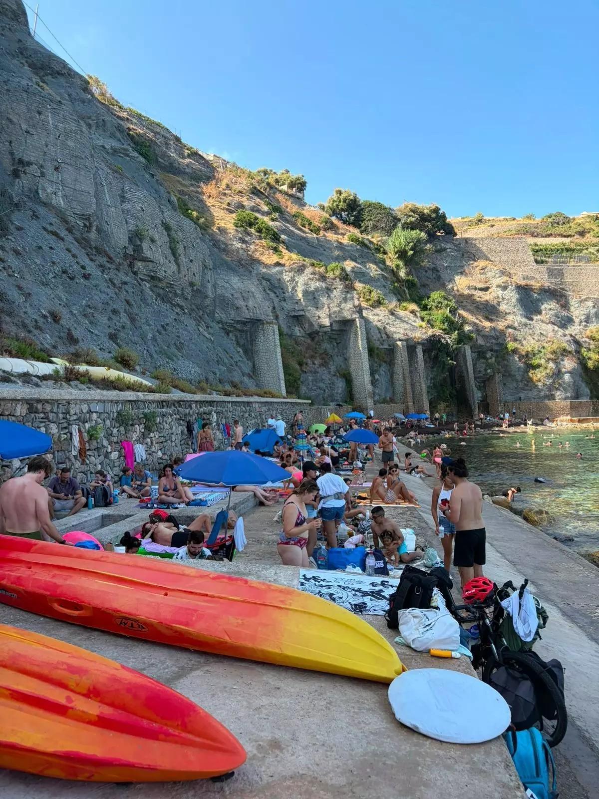 Gut besucht: die Cala Banyalbufar.