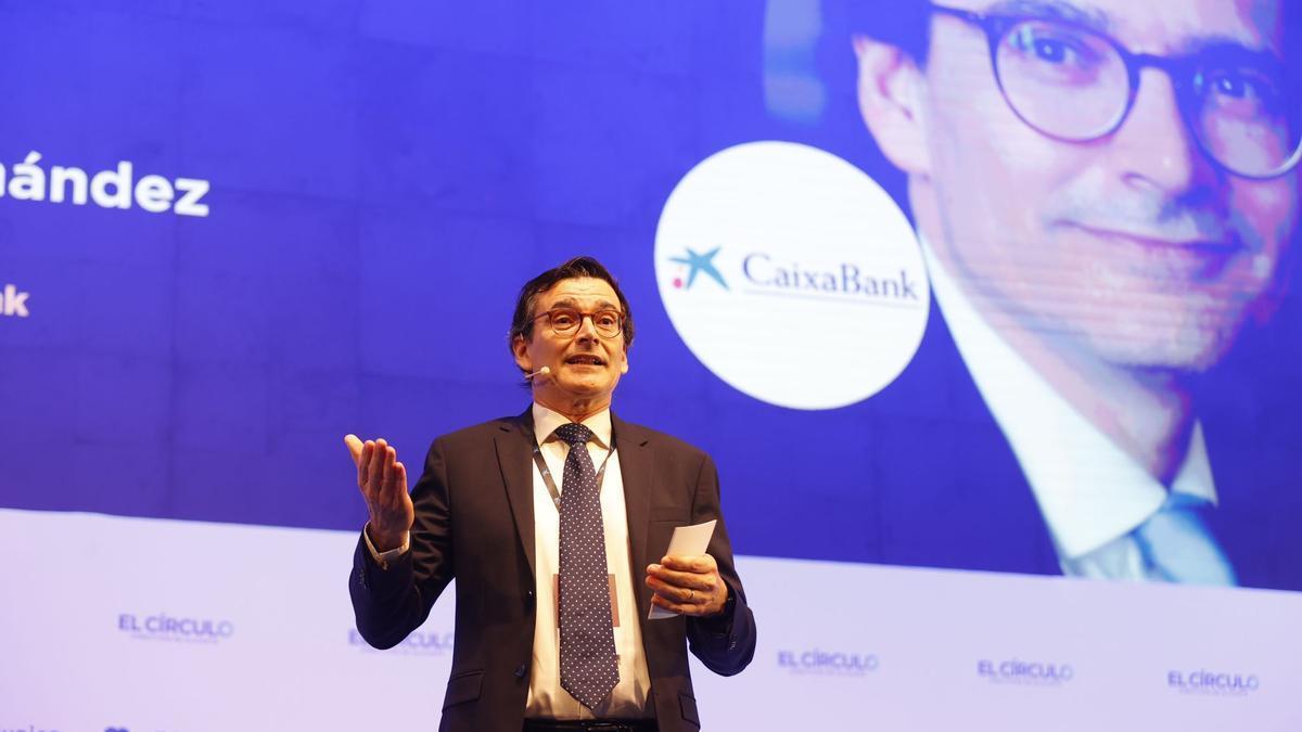 El economista jefe de CaixaBank, Enric Fernández, durante su intervención en el congreso Opendir de Alicante.