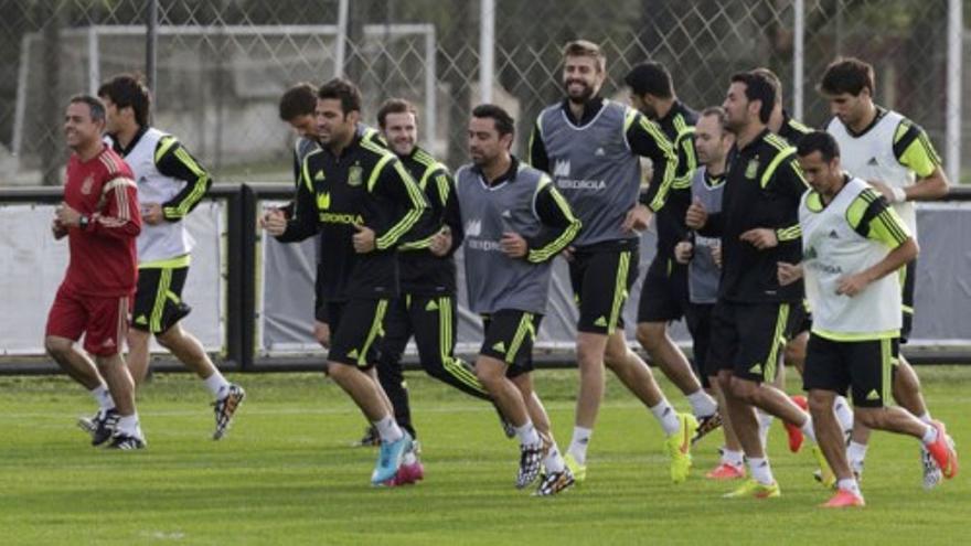 La selección española prepara en Curitiba su debut frente a Holanda