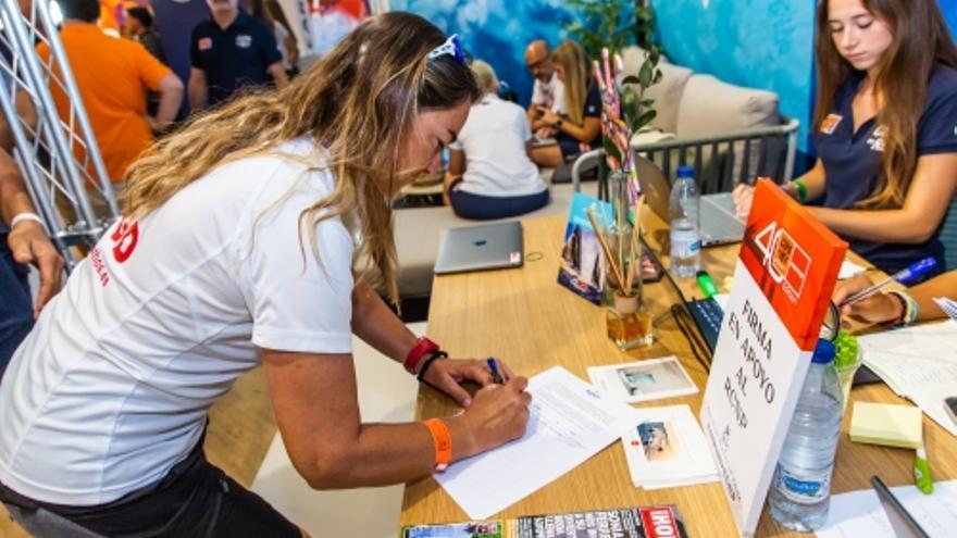 Cati Darder, presidenta de la Federación Balear de Vela, se ha sumado al apoyo al RCNP.