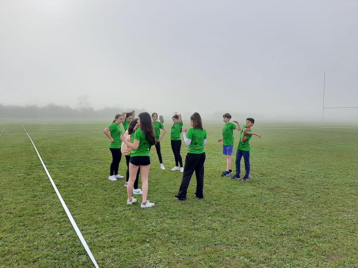 Un equipo participante en el encuentro de rugby