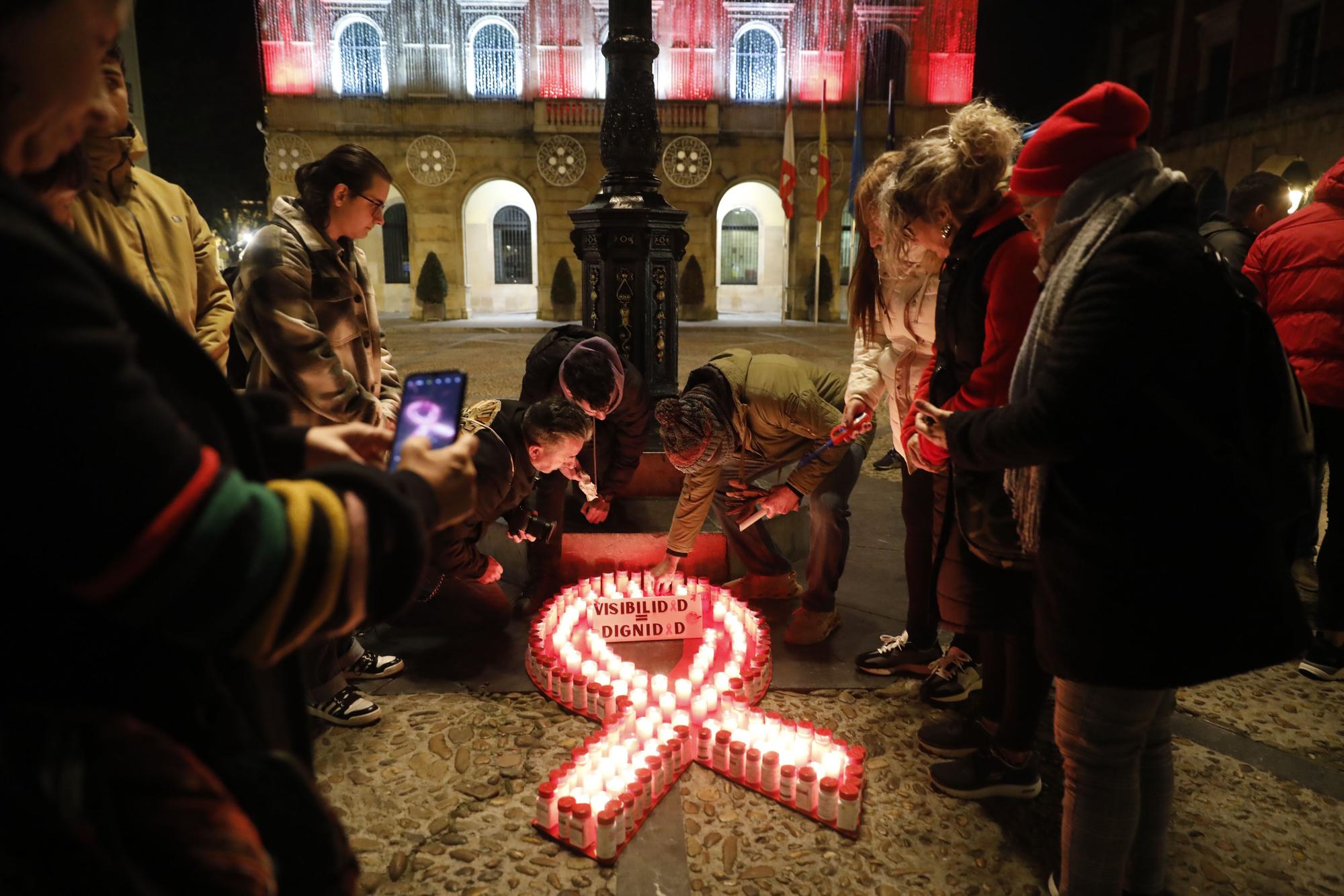 Cadena humana por el Día Mundial de Acción frente al VIH y el SIDA