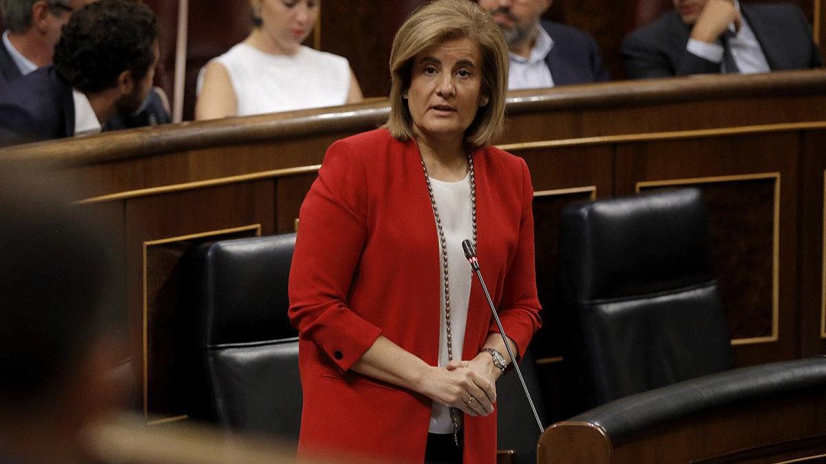 Fátima Báñez, en el Congreso de los Diputados, en septiembre del 2017