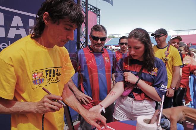 La fan zone del FC Barcelona en Madrid