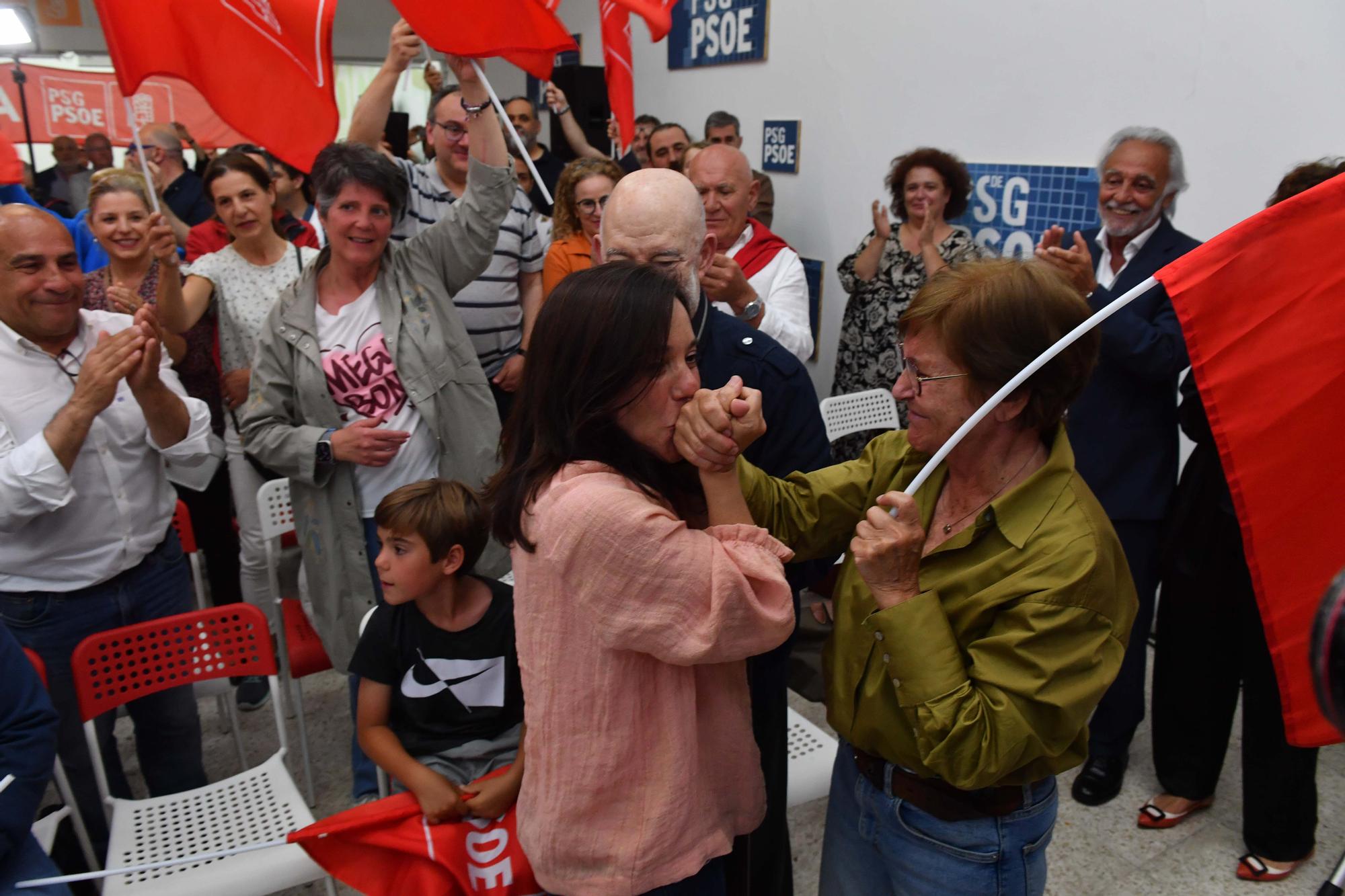 Celebración del PSOE de A Coruña tras las elecciones