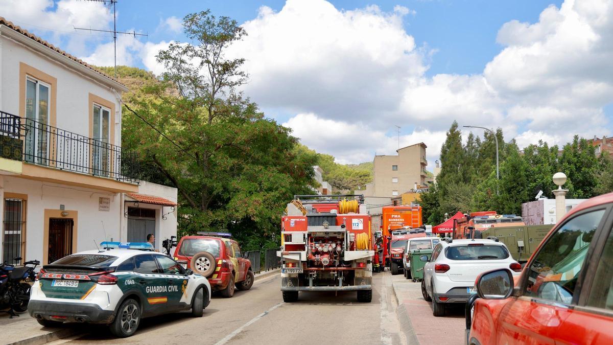 Efectivos de extinción de incendios en Gátova