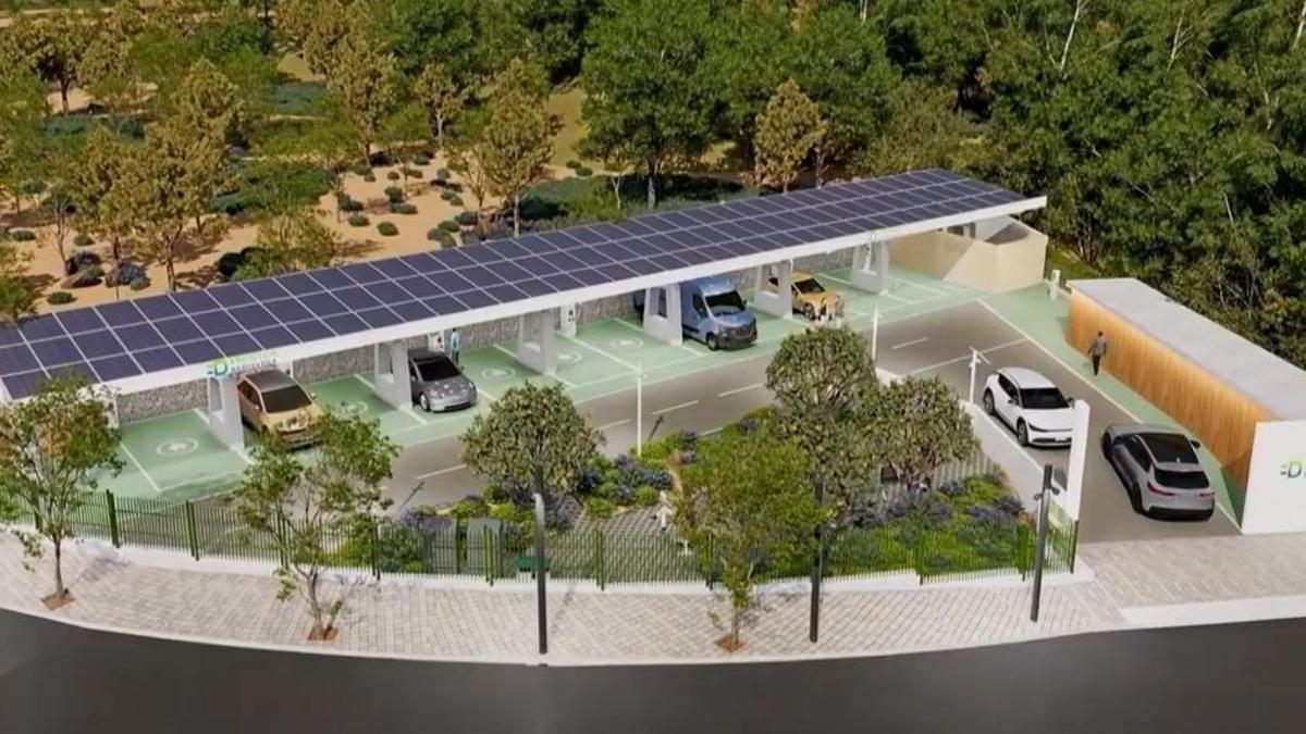 Futura electrolinera ultrarápida de la ronda de Dalt