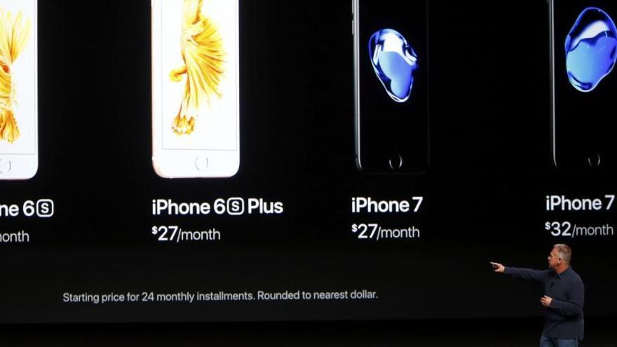 Un momento de la presentación de los iPhone 7.