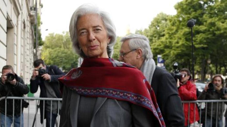 Christine Lagarde a la entrada del juzgado.