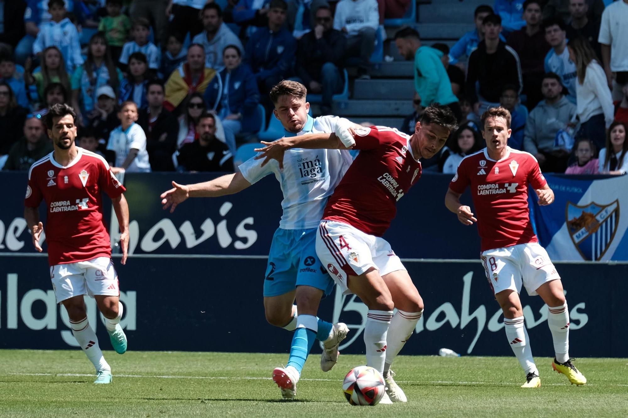 El Málaga CF - Real Murcia, en fotos