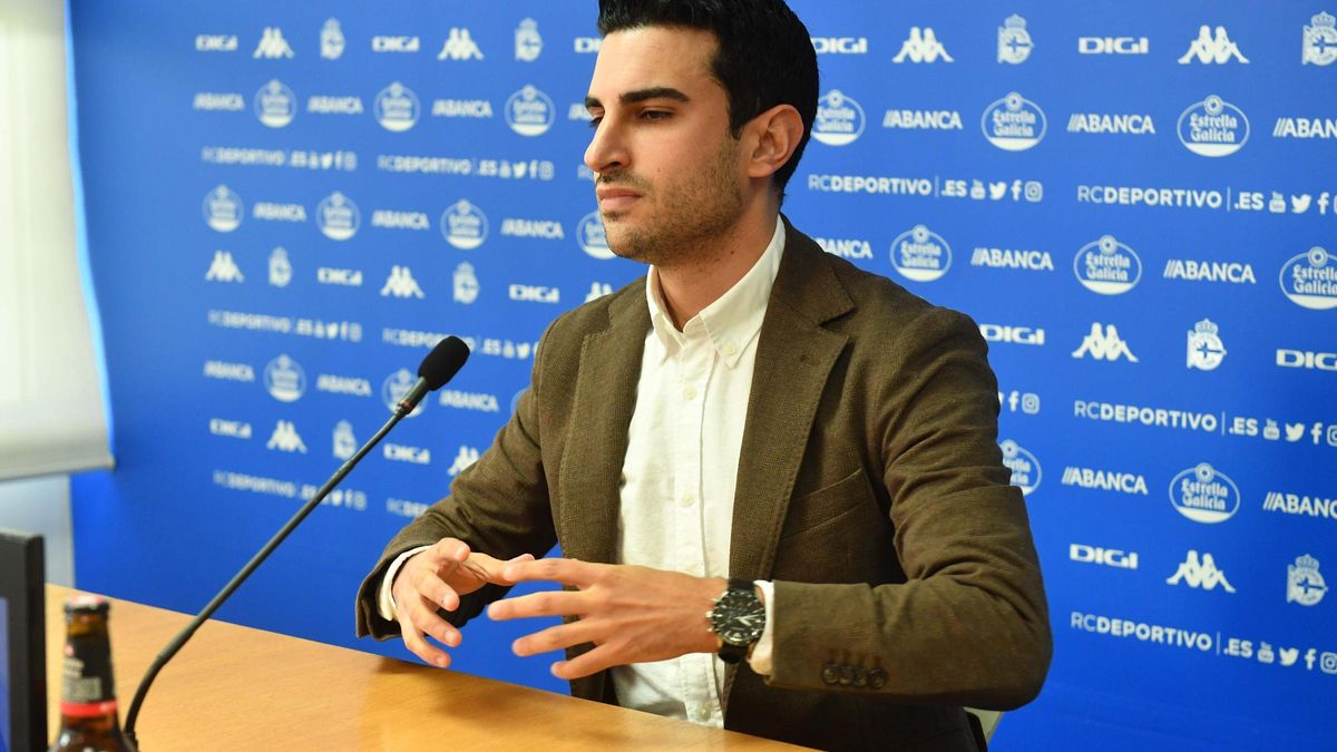 Rosende, hoy, en la sala de prensa de la ciudad deportiva de Abegondo.