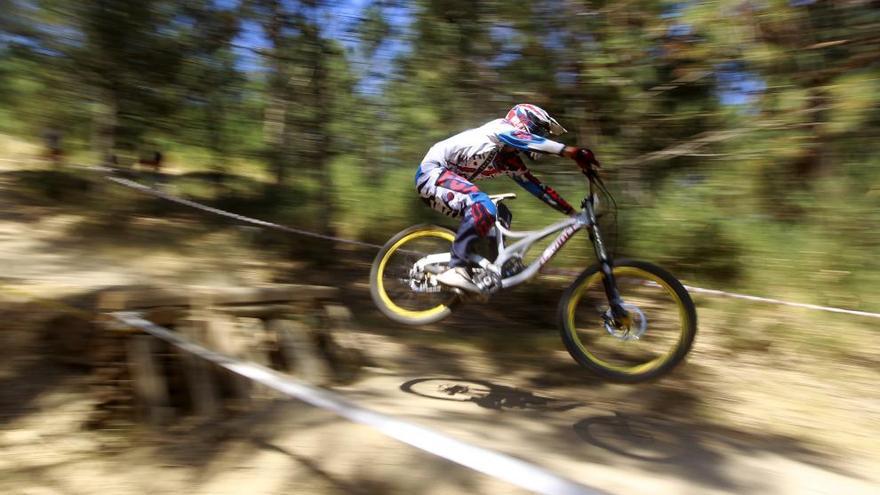 Un rider, durante la prueba de ayer.