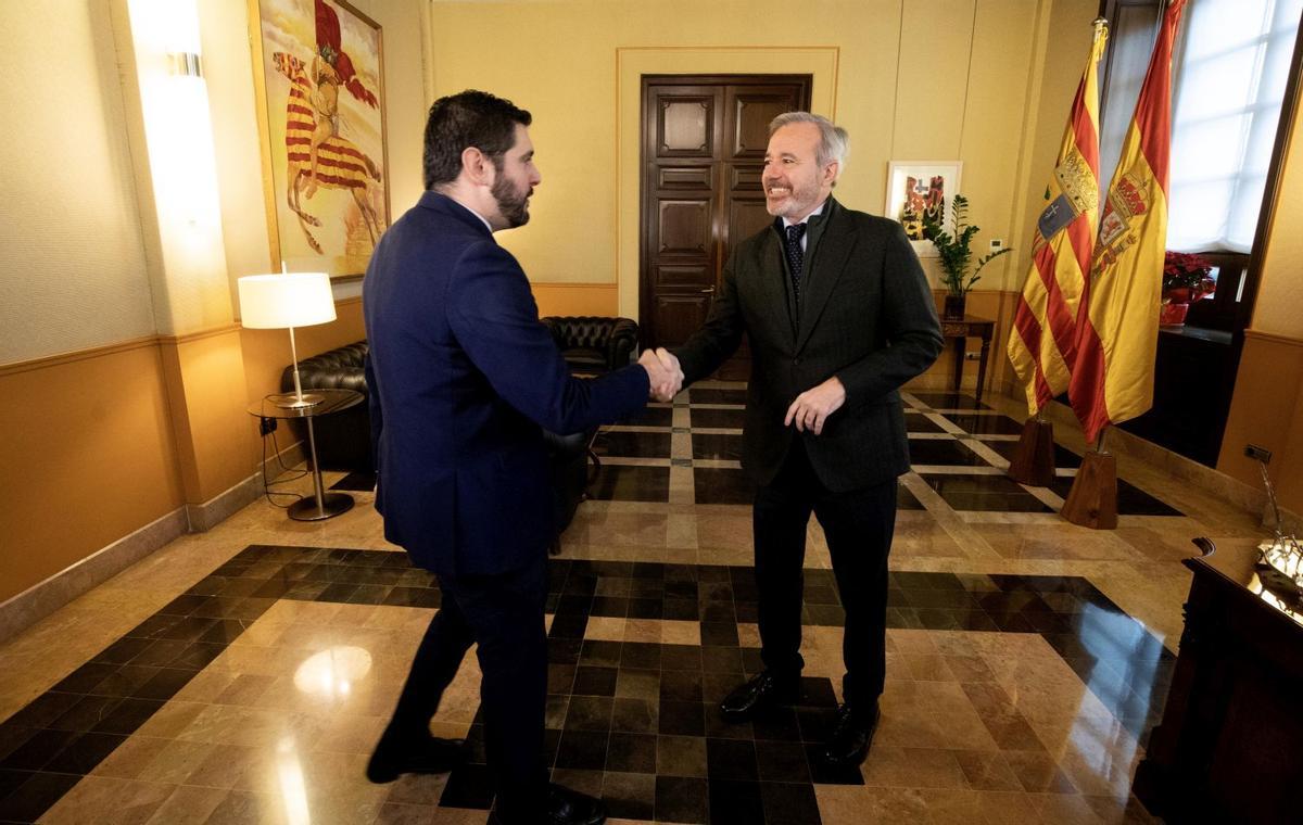 Última reunión entre Alejandro Nolasco y Jorge Azcón, durante la ronda de contactos por los presupuestos de 2026.
