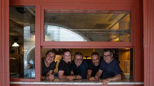 Jordi Roca, Audrey Doré, Joan Roca, David Freijomil y Josep Roca, en Vii.