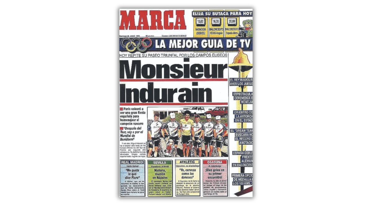 Portada del 'Marca' del 26 de juliol del 1992.