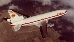 Un avión de los años 70 de la aerolínea Iberia.