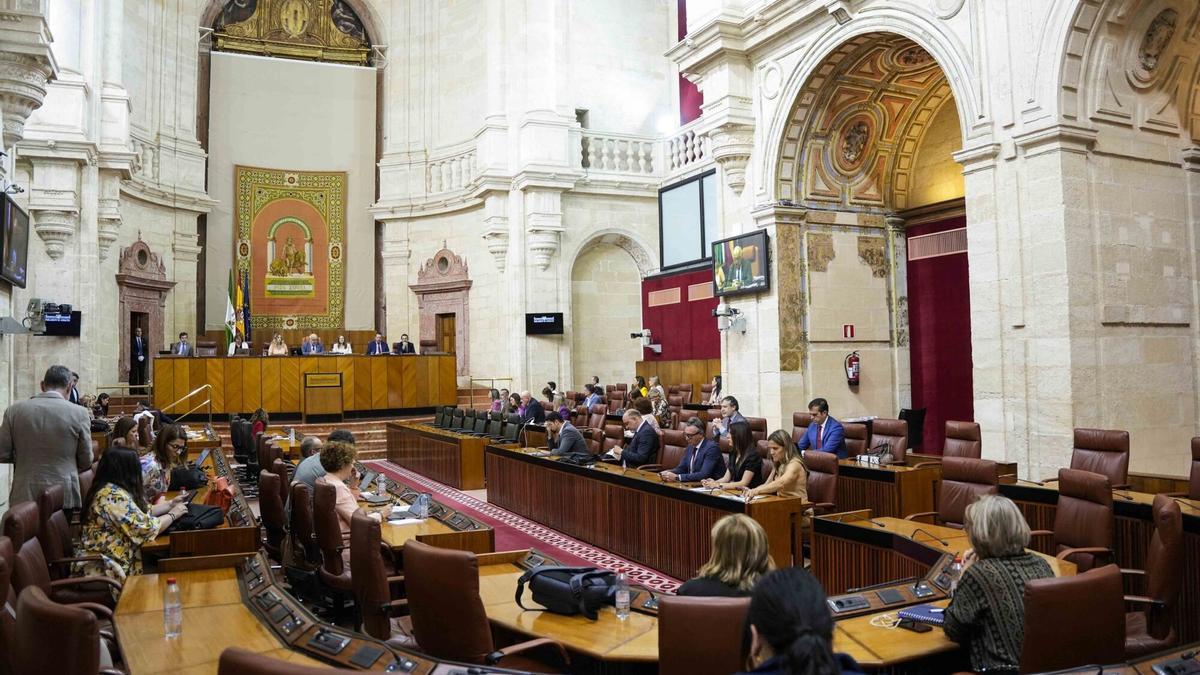Sesión del pleno del Parlamento andaluz.