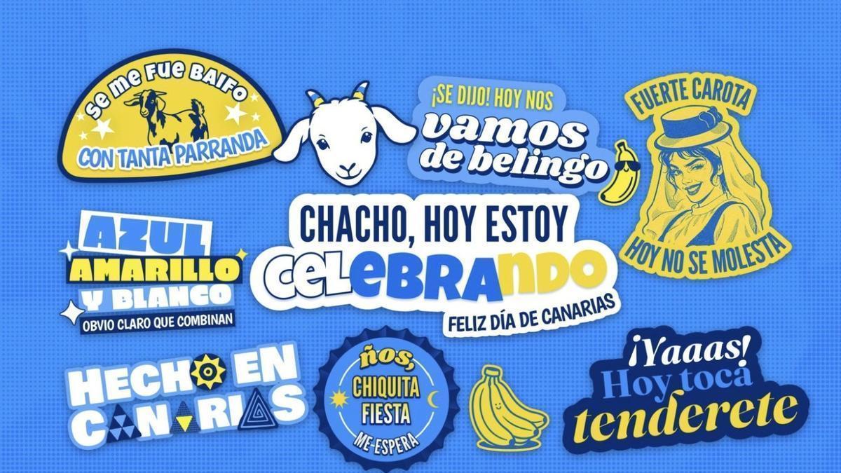 Distintos stickers vistos en el grupo