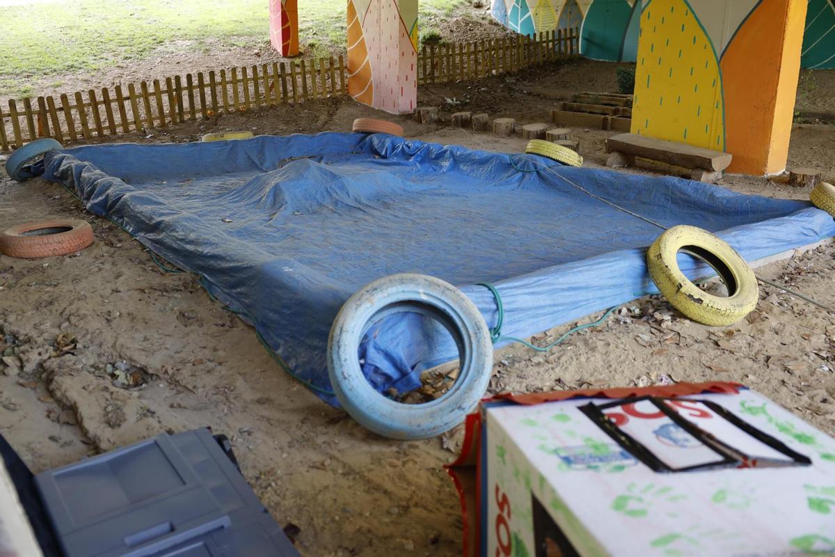 Los daños ocasionados por la tormenta en la Escuela Municipal La Paz