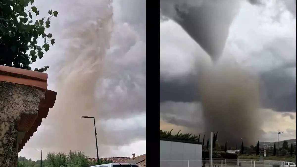 Un tornado sorprende Pomas una localidad del sur de Francia