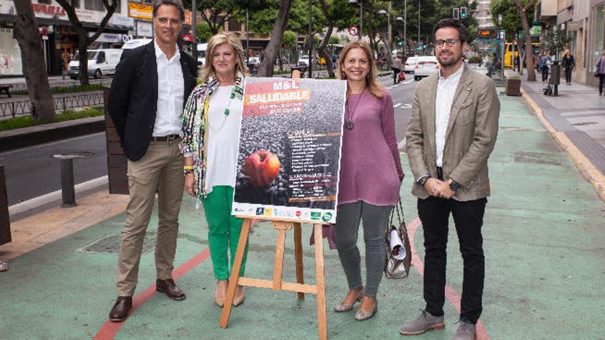 Presentación de la feria Saludable en la avenida Mesa y López.