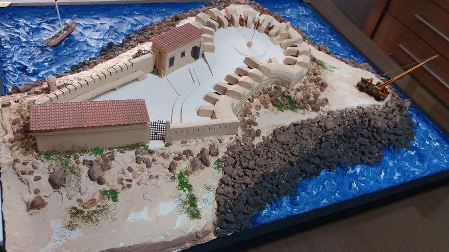 Maqueta del proyecto de Alfonso Ximénez de la batería de San Nicolás.