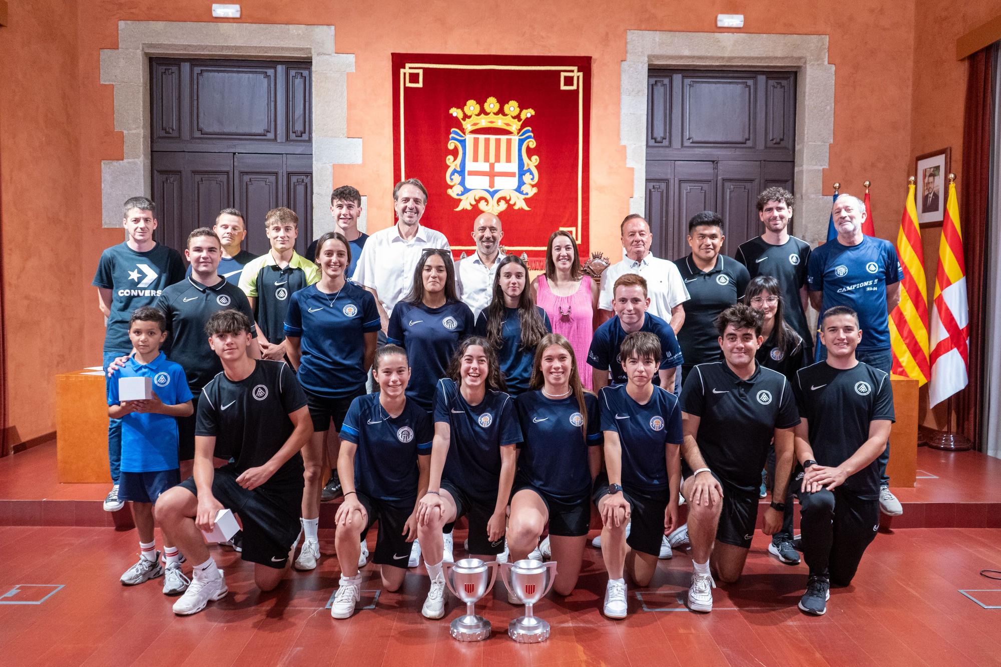 Recepció de l'Ajuntament als equips del Club Gimnàstic de Manresa