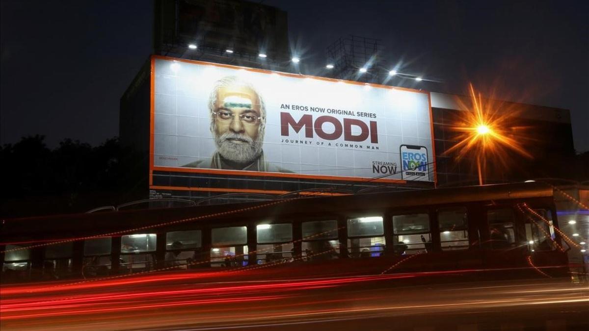 El cartel de la serie web sobre el primer ministro indio, Narendra Modi.