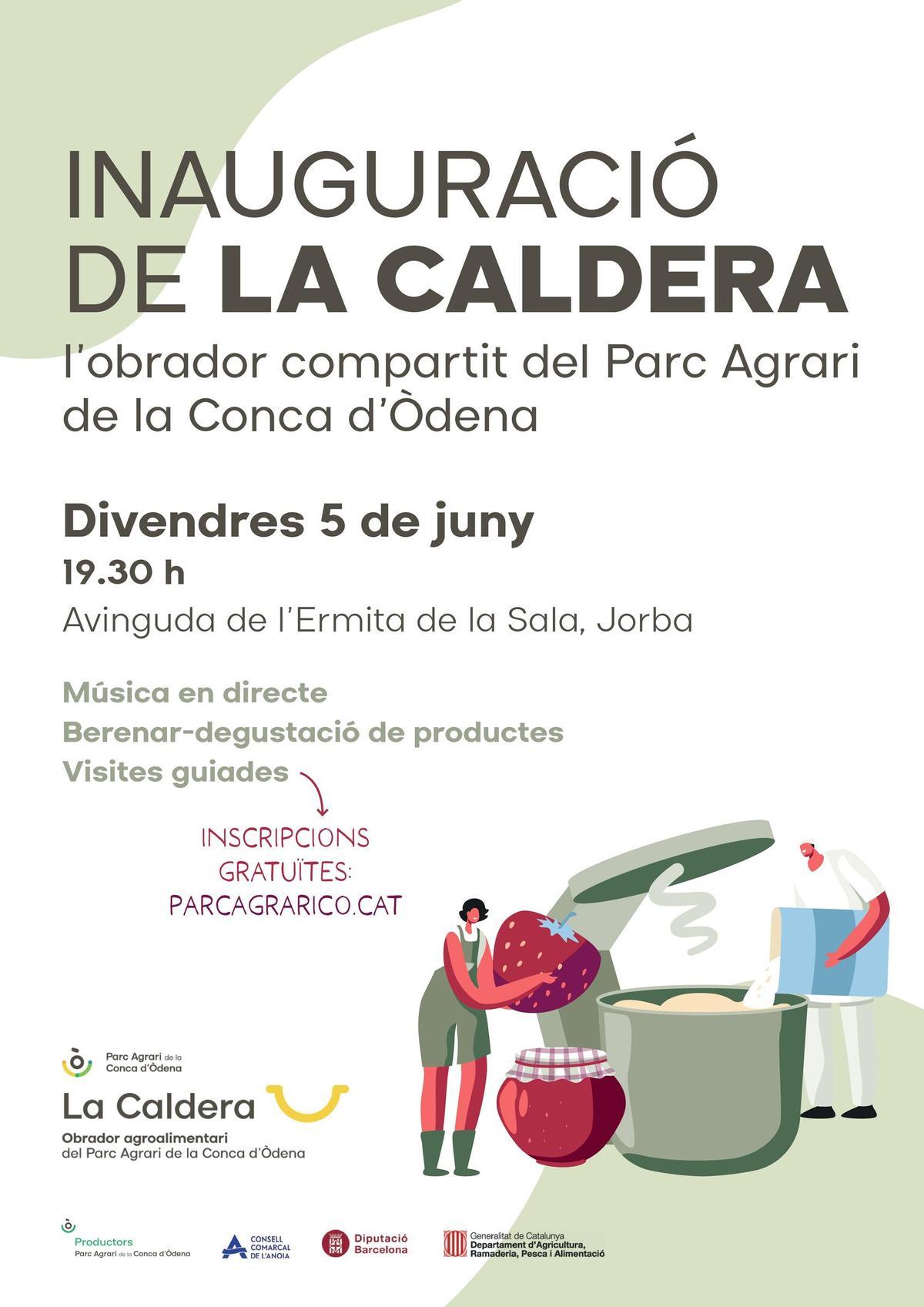 Cartell de la inauguració del'obrador