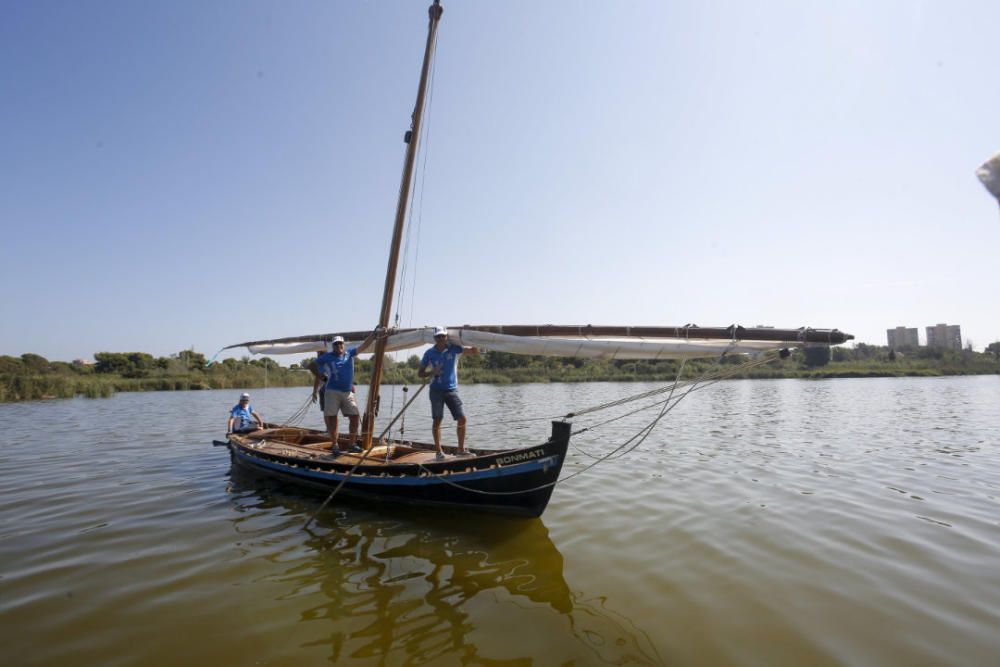 Regata-exhibición de vela latina en l'Albufera