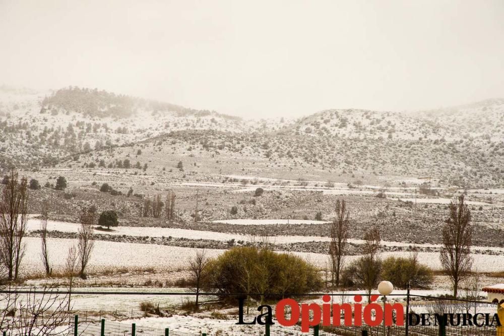 Nieve en las pedanías altas del Noroeste