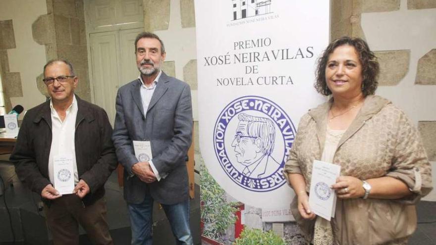 Un instante da presentación do Premio Xosé Neira Vilas de novela curta.  // Xoan Alvarez