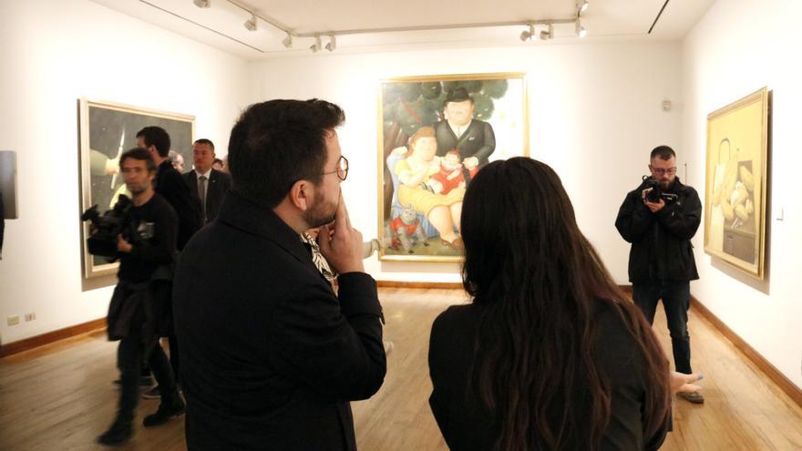 El president de la Generalitat, Pere Aragonès, visitant el Museu Botero a Bogotà, Colòmbia