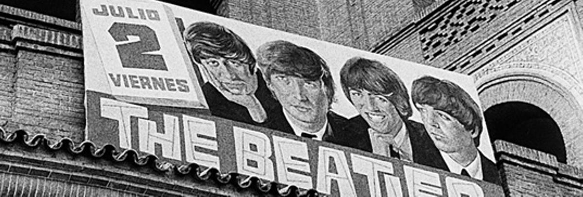 Cartel del concierto de los Beatles en Las Ventas.