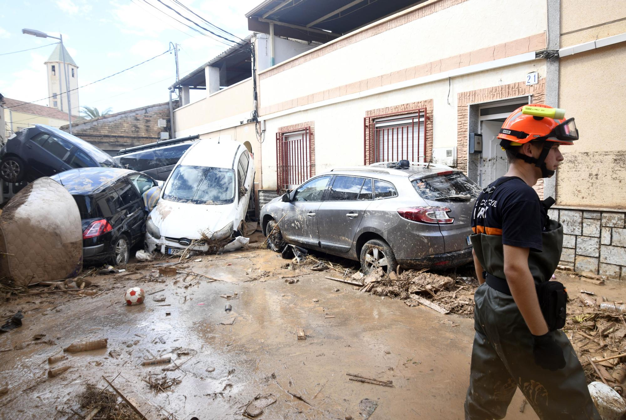 Los estragos del temporal en Javalí Viejo, en imágenes