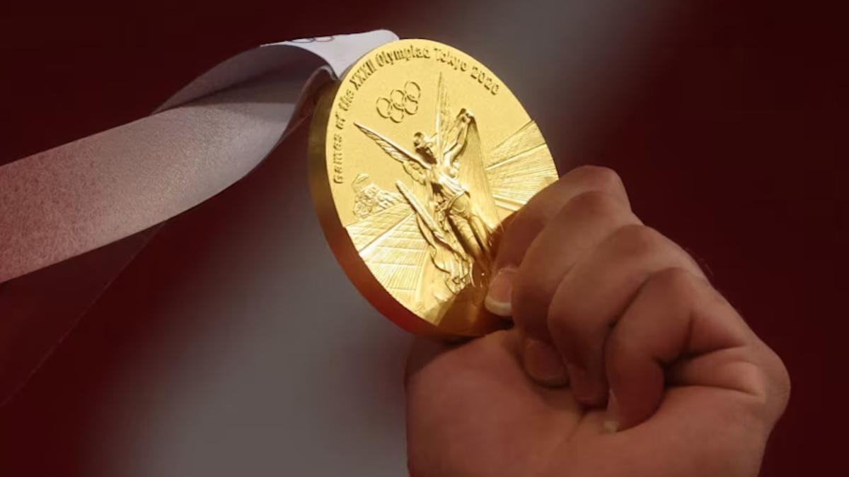 Una d elas medallas de oro entregadas en los últimos JJOO