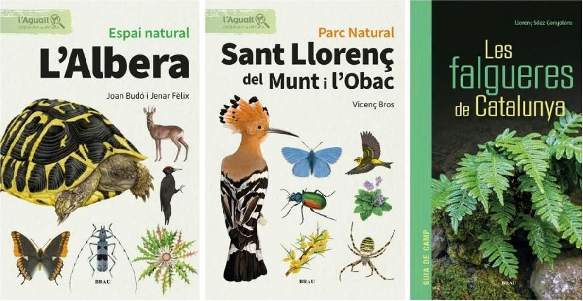 Les tres noves guies de natura publicades per Brau Edicions.