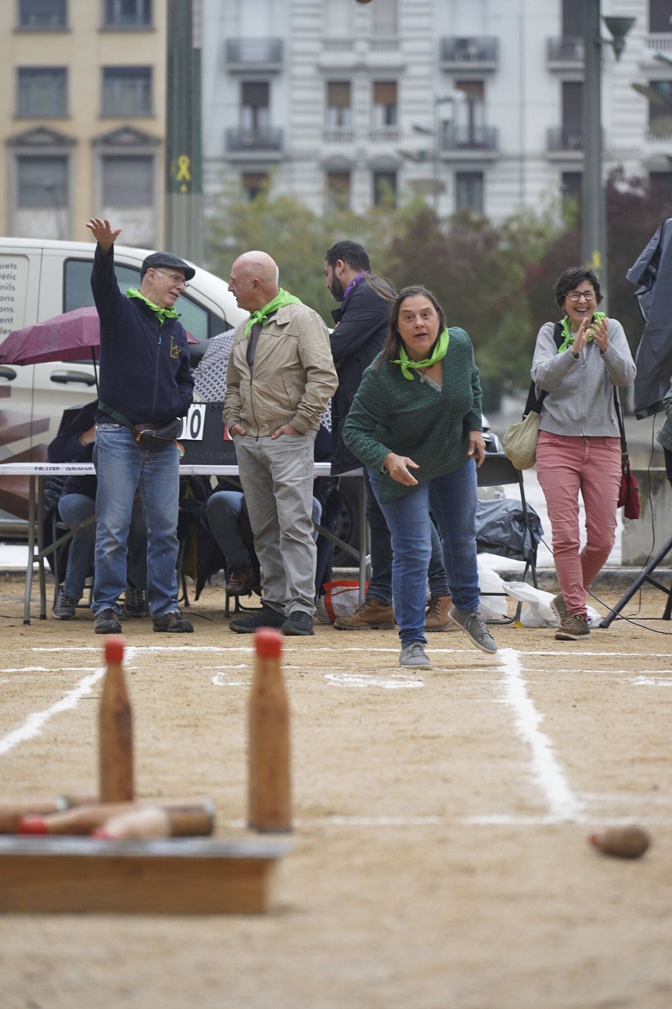 Girona plaça Santa Susanna fires i festes de sant narcís VII Llançament de Bitlles Catalanes