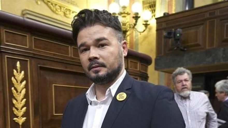 El portavoz de ERC en el Congreso de los Diputados, Gabriel Rufián.