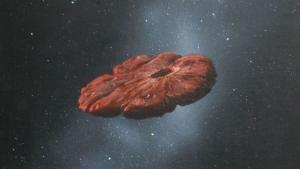 Concepto artístico del objeto interestelar Oumuamua.