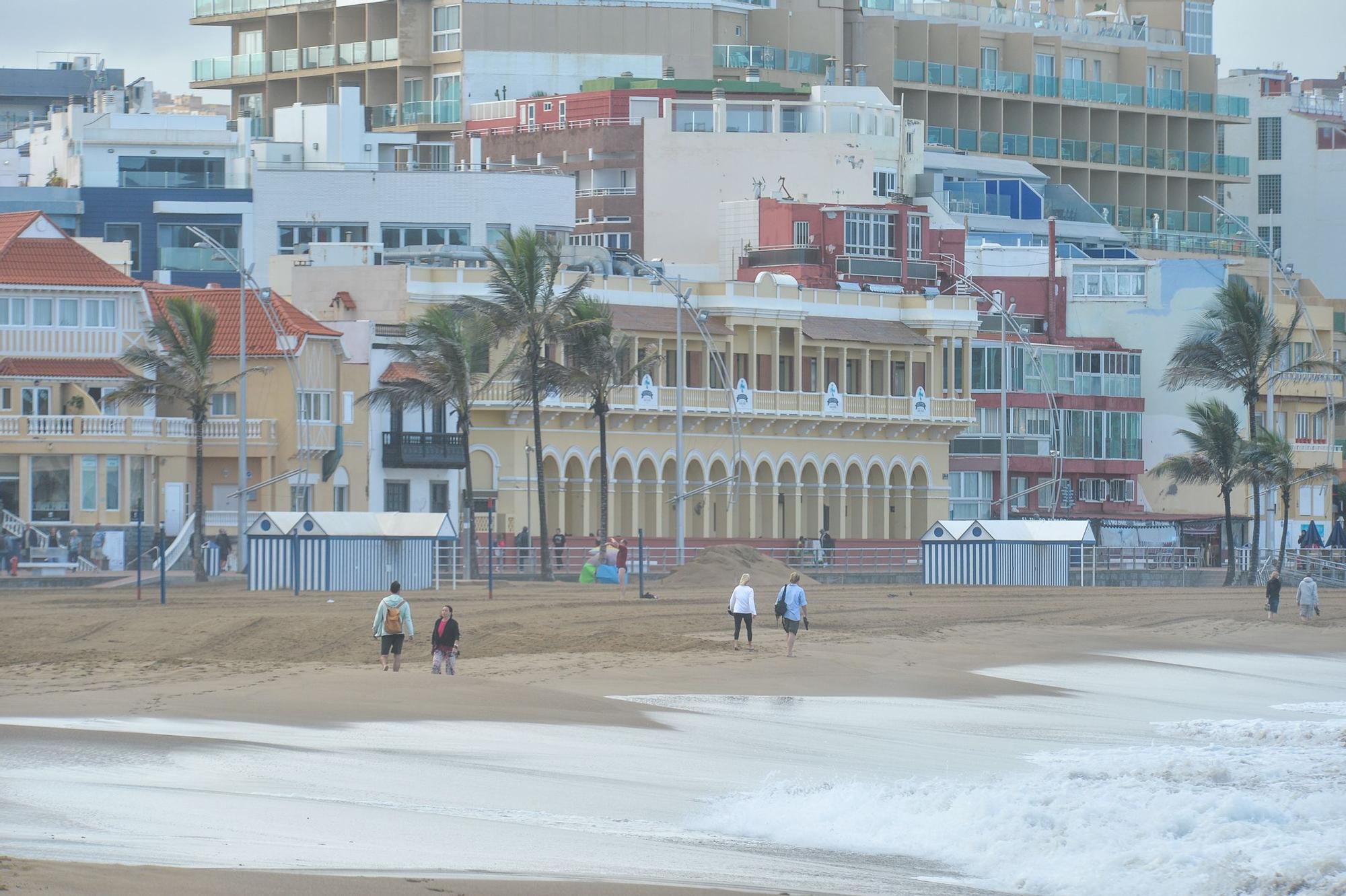 Tiempo en la playa de Las Canteras (2/12/2022)